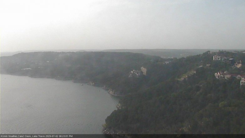 Lake Travis webcam, July 2, 2020 6:25 PM CT