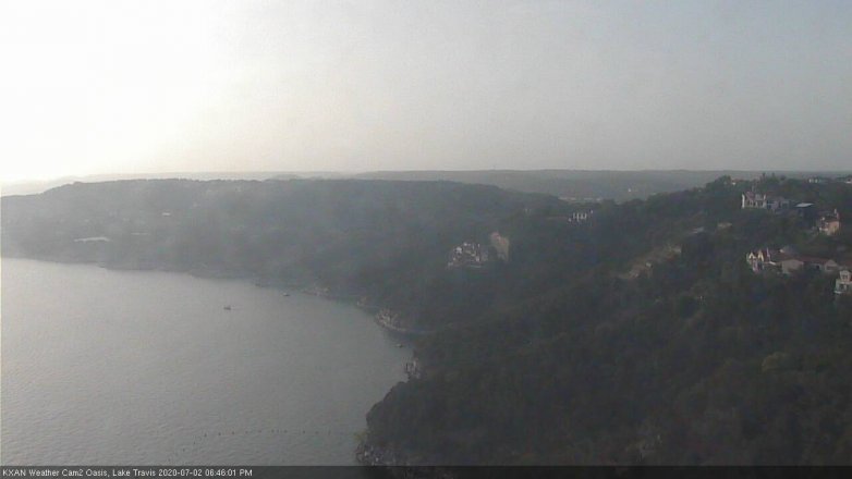 Lake Travis webcam, July 2, 2020 6:45 PM CT