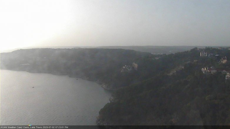 Lake Travis webcam, July 2, 2020 7:25 PM CT