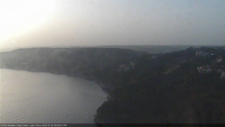 Lake Travis webcam, July 2, 2020 8:00 PM CT