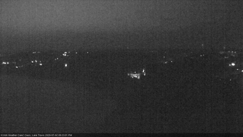 Lake Travis webcam, July 2, 2020 9:25 PM CT