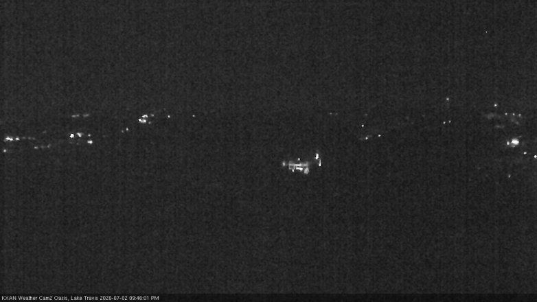 Lake Travis webcam, July 2, 2020 9:45 PM CT