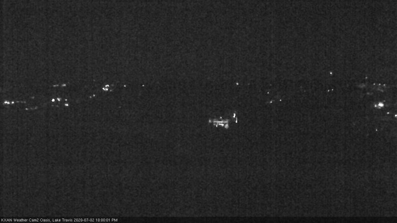 Lake Travis webcam, July 2, 2020 10:00 PM CT