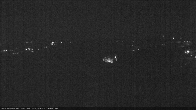 Lake Travis webcam, July 2, 2020 10:45 PM CT