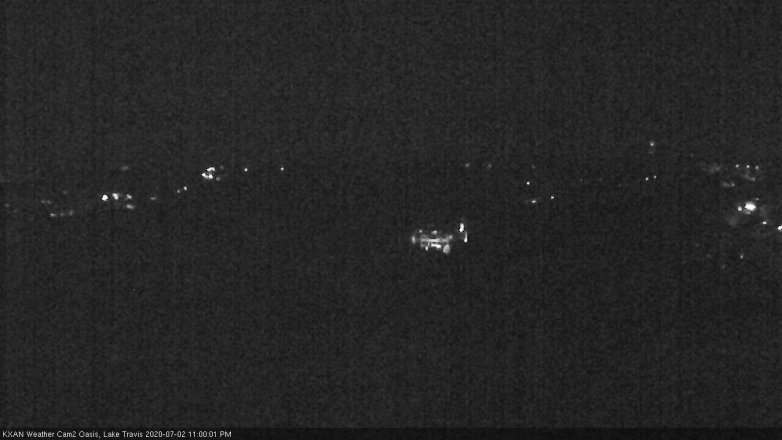 Lake Travis webcam, July 2, 2020 11:00 PM CT