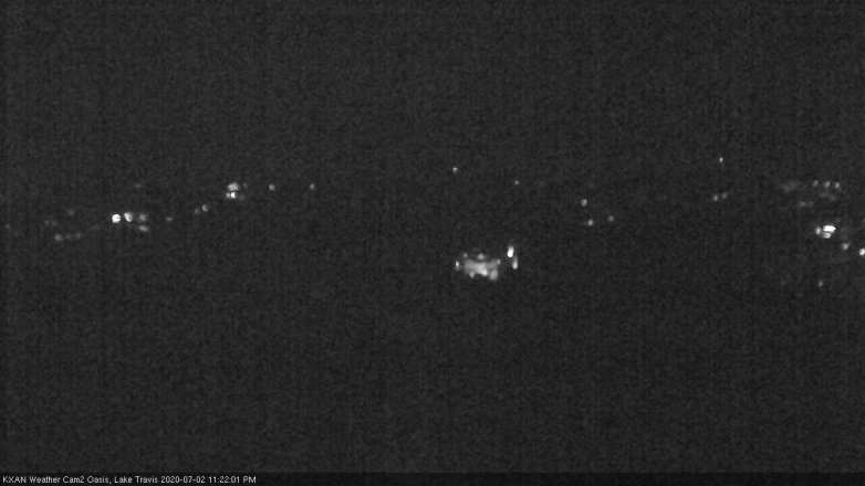 Lake Travis webcam, July 2, 2020 11:25 PM CT