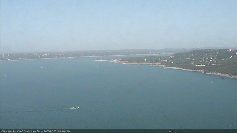 Lake Travis webcam, July 3, 2020 10:25 AM CT