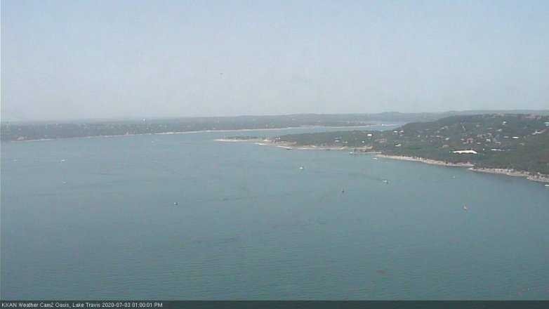 Lake Travis webcam, July 3, 2020 1:00 PM CT