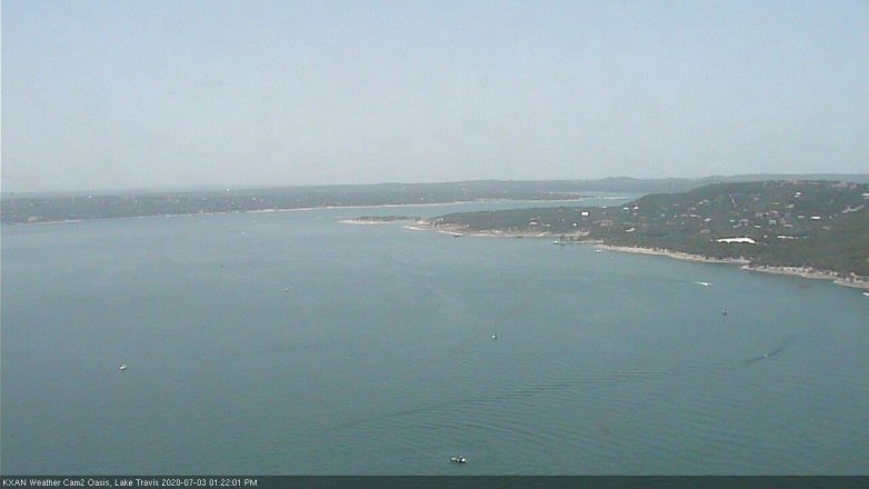 Lake Travis webcam, July 3, 2020 1:25 PM CT