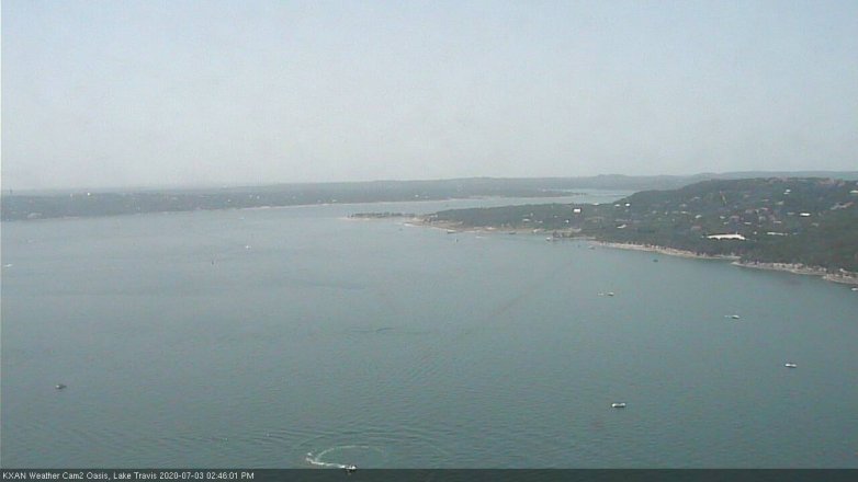 Lake Travis webcam, July 3, 2020 2:45 PM CT