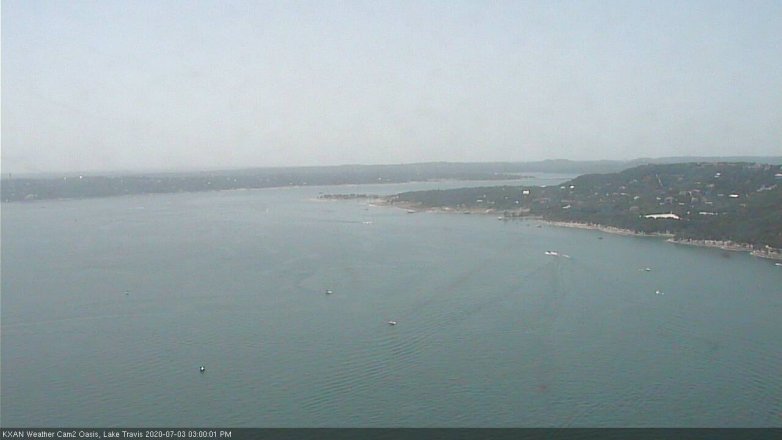 Lake Travis webcam, July 3, 2020 3:00 PM CT