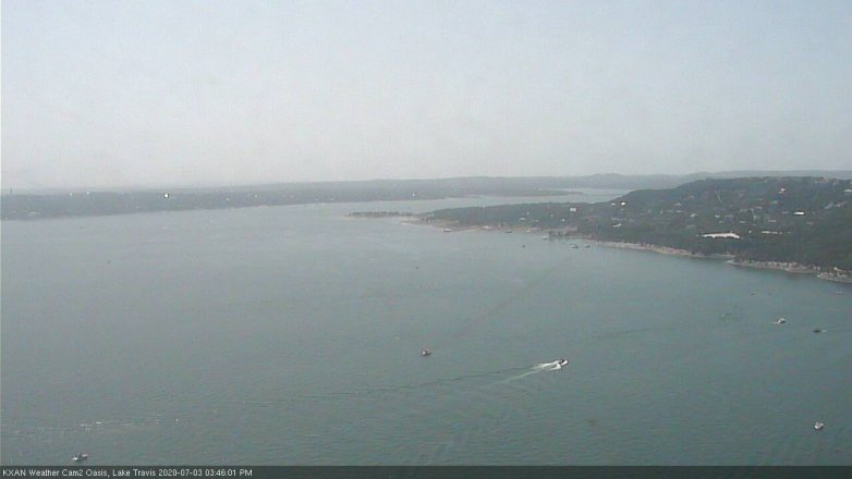 Lake Travis webcam, July 3, 2020 3:45 PM CT