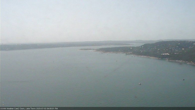 Lake Travis webcam, July 3, 2020 4:00 PM CT