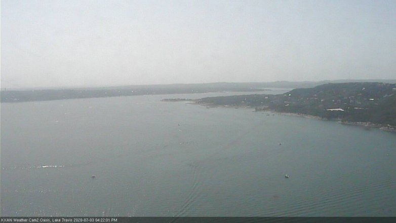 Lake Travis webcam, July 3, 2020 4:25 PM CT