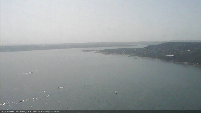 Lake Travis webcam, July 3, 2020 4:45 PM CT