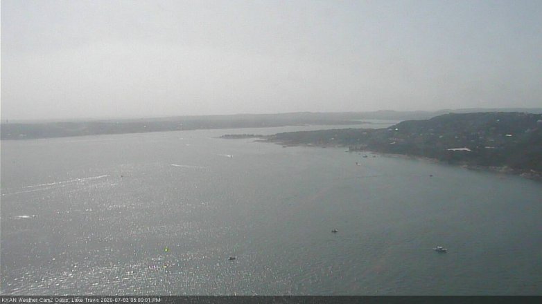 Lake Travis webcam, July 3, 2020 5:00 PM CT