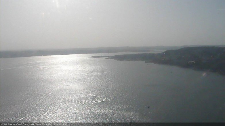 Lake Travis webcam, July 3, 2020 5:45 PM CT