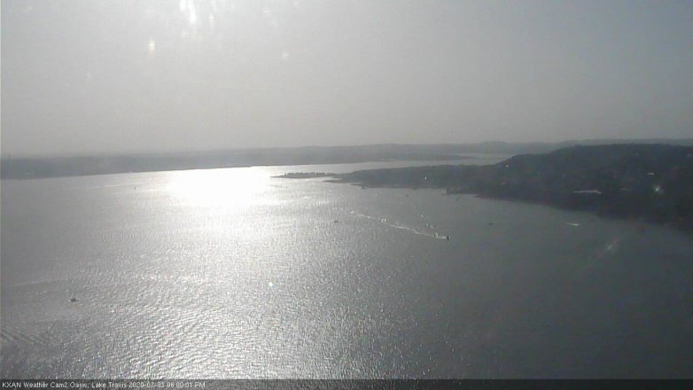 Lake Travis webcam, July 3, 2020 6:00 PM CT