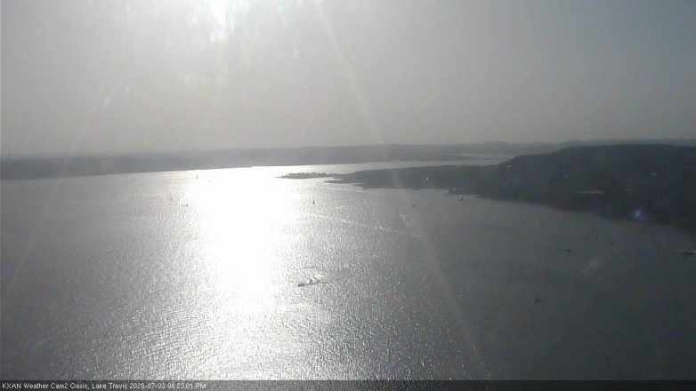 Lake Travis webcam, July 3, 2020 6:25 PM CT