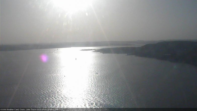 Lake Travis webcam, July 3, 2020 6:45 PM CT