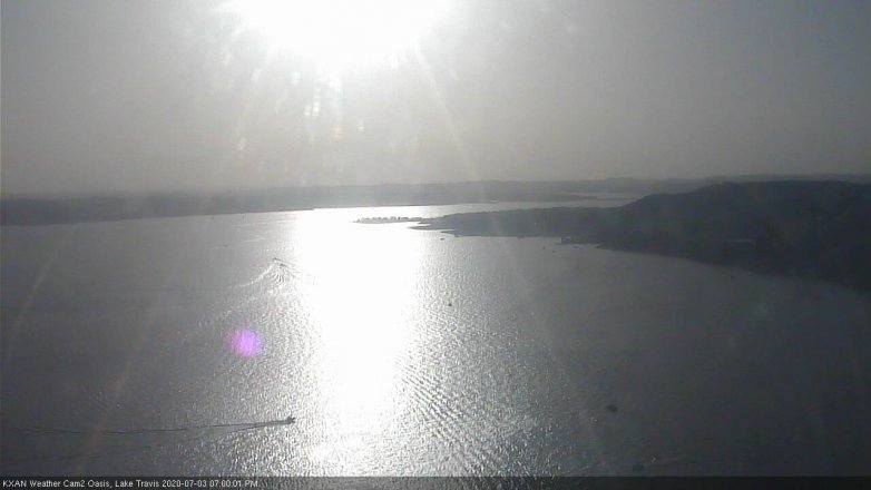 Lake Travis webcam, July 3, 2020 7:00 PM CT
