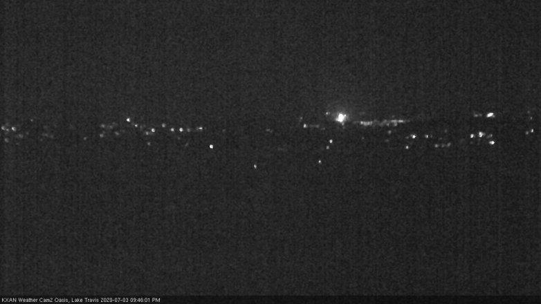 Lake Travis webcam, July 3, 2020 9:45 PM CT