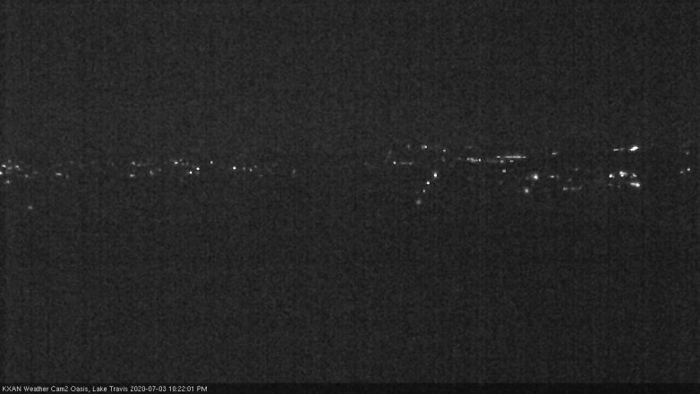 Lake Travis webcam, July 3, 2020 10:25 PM CT