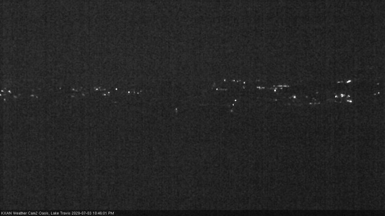 Lake Travis webcam, July 3, 2020 10:45 PM CT