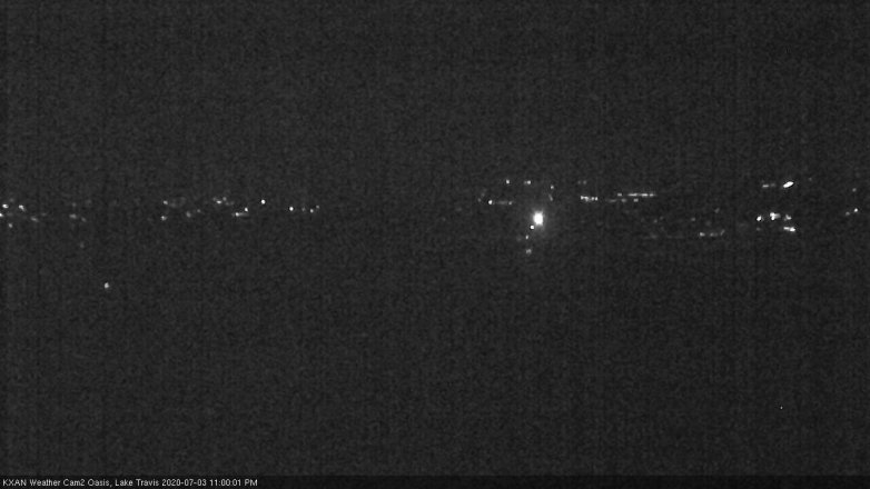 Lake Travis webcam, July 3, 2020 11:00 PM CT