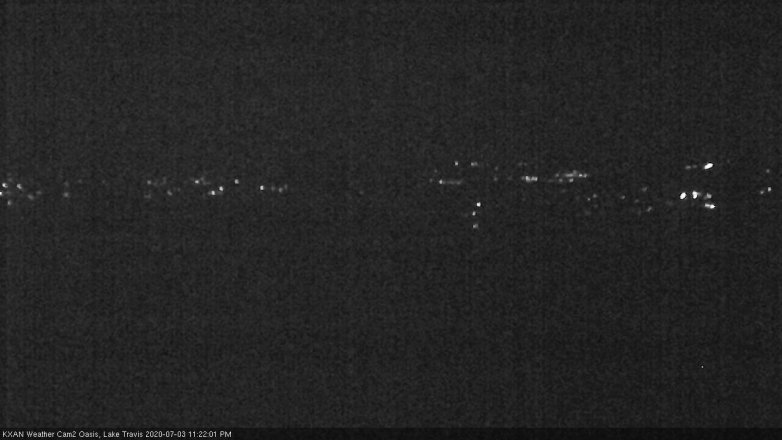 Lake Travis webcam, July 3, 2020 11:25 PM CT