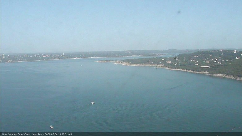 Lake Travis webcam, July 4, 2020 10:00 AM CT