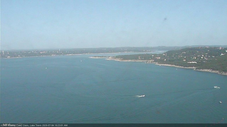 Lake Travis webcam, July 4, 2020 10:25 AM CT