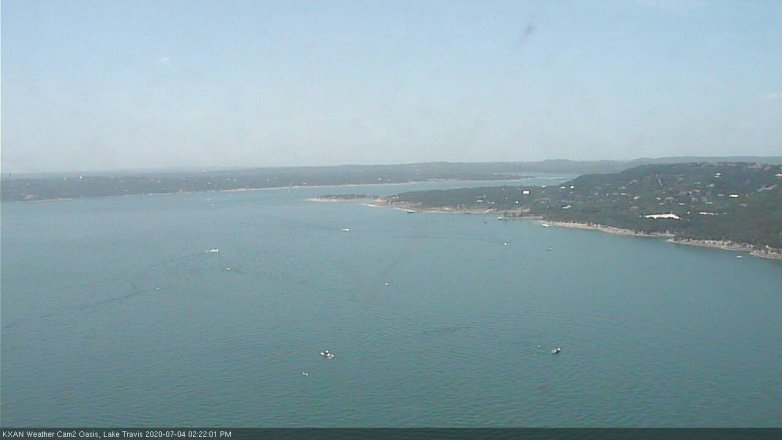 Lake Travis webcam, July 4, 2020 2:25 PM CT