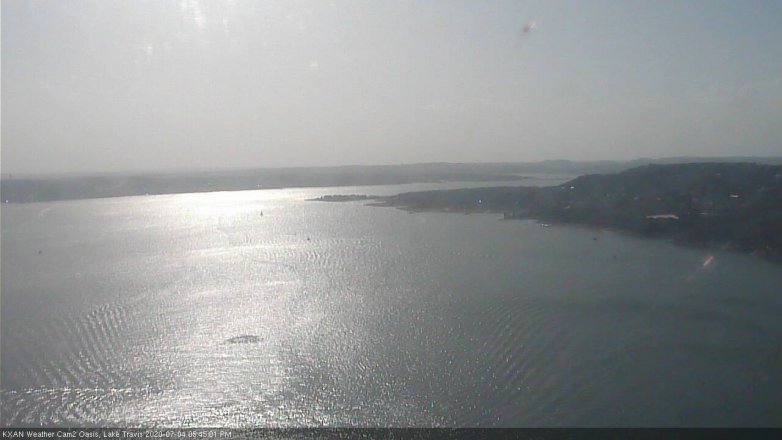 Lake Travis webcam, July 4, 2020 5:45 PM CT