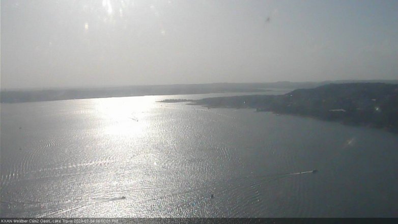 Lake Travis webcam, July 4, 2020 6:00 PM CT