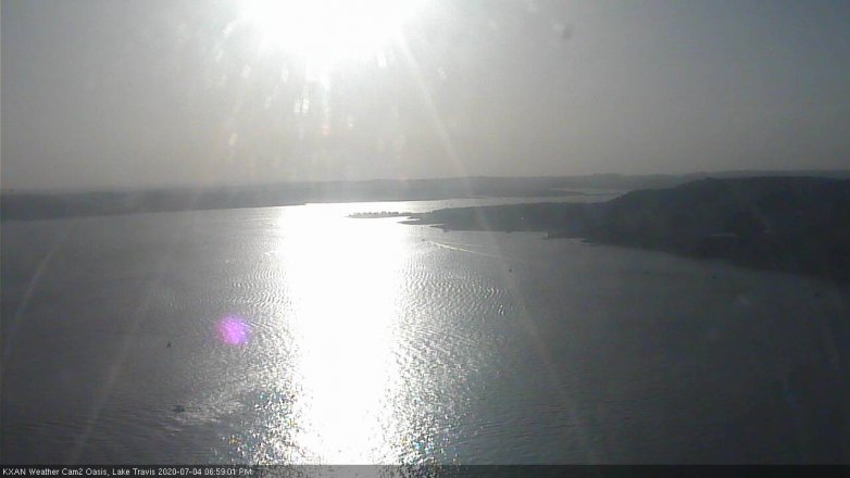 Lake Travis webcam, July 4, 2020 7:00 PM CT