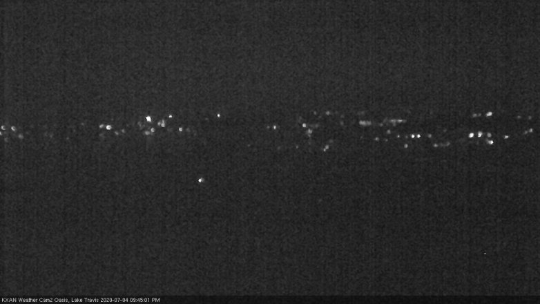 Lake Travis webcam, July 4, 2020 9:45 PM CT