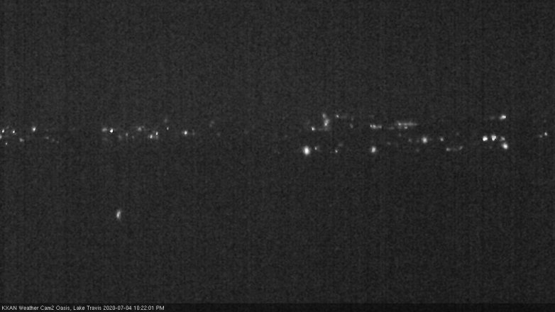 Lake Travis webcam, July 4, 2020 10:25 PM CT
