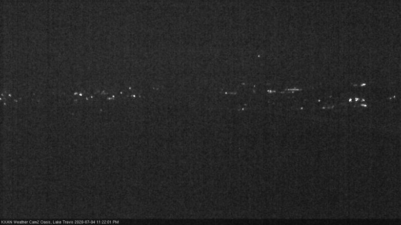 Lake Travis webcam, July 4, 2020 11:25 PM CT