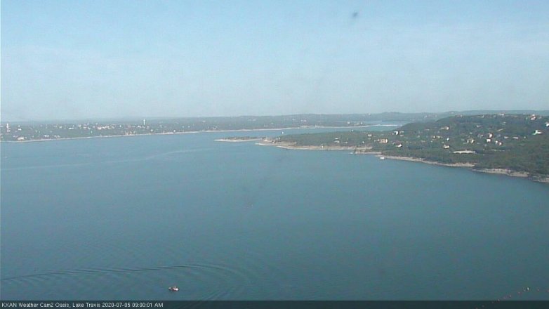 Lake Travis webcam, July 5, 2020 9:00 AM CT
