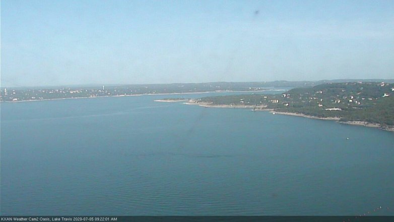 Lake Travis webcam, July 5, 2020 9:25 AM CT