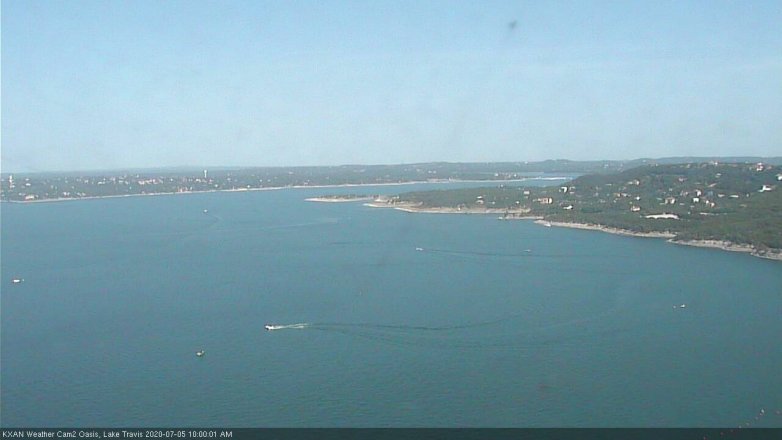 Lake Travis webcam, July 5, 2020 10:00 AM CT