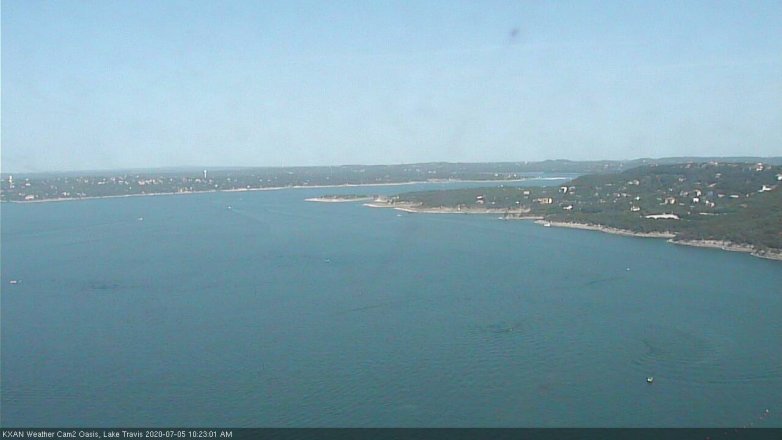 Lake Travis webcam, July 5, 2020 10:25 AM CT
