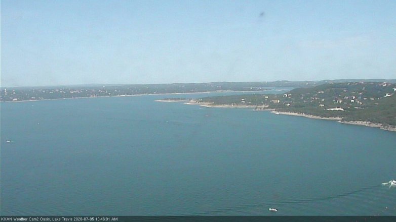 Lake Travis webcam, July 5, 2020 10:45 AM CT