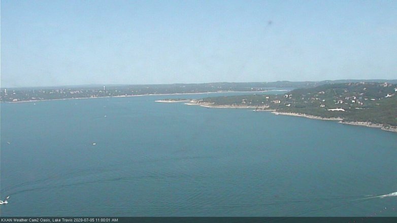 Lake Travis webcam, July 5, 2020 11:00 AM CT