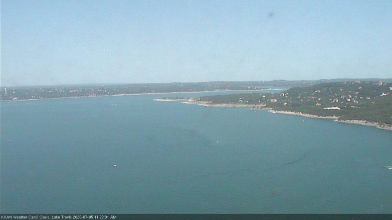 Lake Travis webcam, July 5, 2020 11:25 AM CT