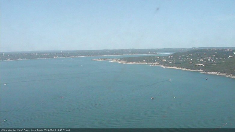 Lake Travis webcam, July 5, 2020 11:45 AM CT