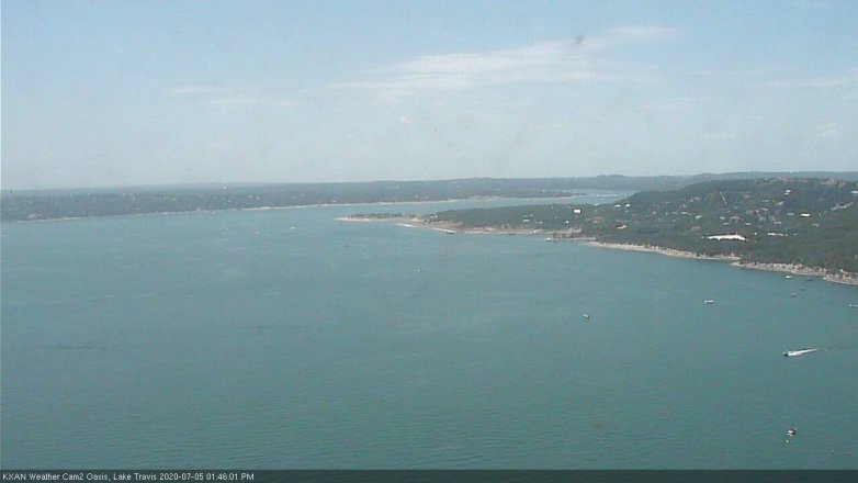 Lake Travis webcam, July 5, 2020 1:45 PM CT