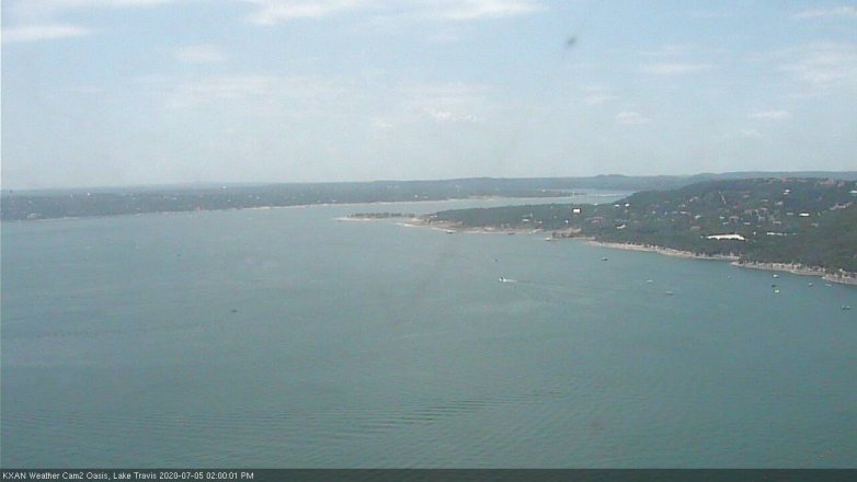 Lake Travis webcam, July 5, 2020 2:00 PM CT