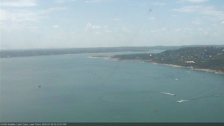 Lake Travis webcam, July 5, 2020 2:25 PM CT